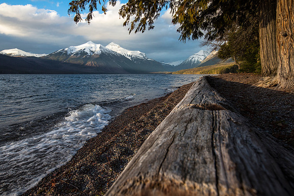 Lake McDonald Shoreline Sunset