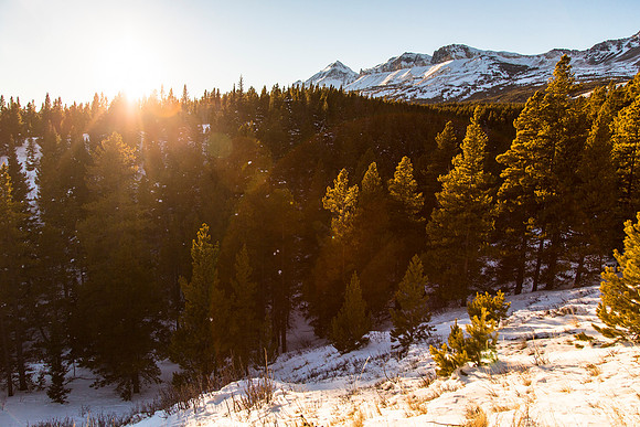 Summit Mountain and Ridge Sunset from Firebrand Pass Trail