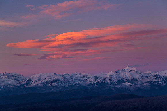 Pastel Sunset from Apgar Fire Lookout