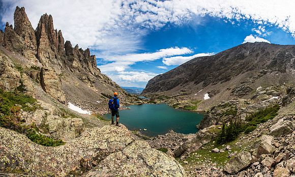 Jon Overlooking Sky Pond and Loch Vale