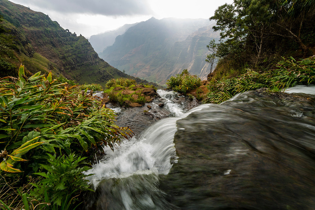 Waipo'o Creek and Waimea Canyon