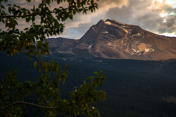 Heavens Peak Sunset Through the Trees