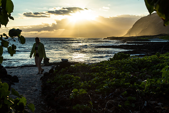 Sunset Stroll at Halape