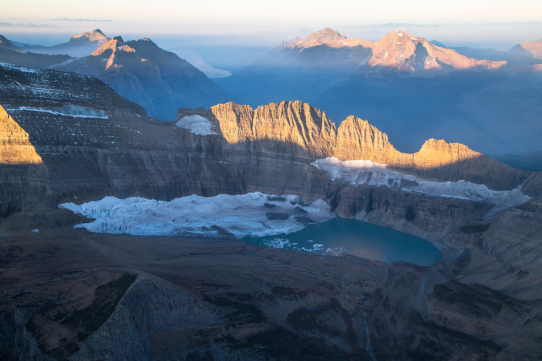 Grinnell Glacier, The Garden Wall, and Heavens Peak in the Distance