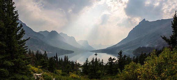 Smokey Wild Goose Island OVerlook Panorama