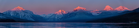 Lake McDonald Sunset Panorama 12.14.15