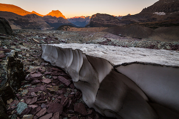 Sunset at the Remnants of Clements Glacier