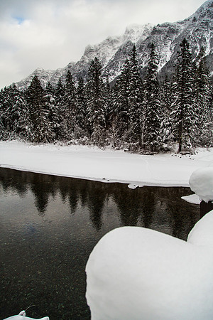 Cloudy Mount Cannon From Kelly Camp Bridge