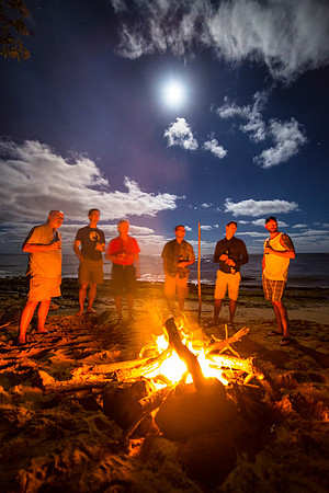 Beach Fire at Kapa'a