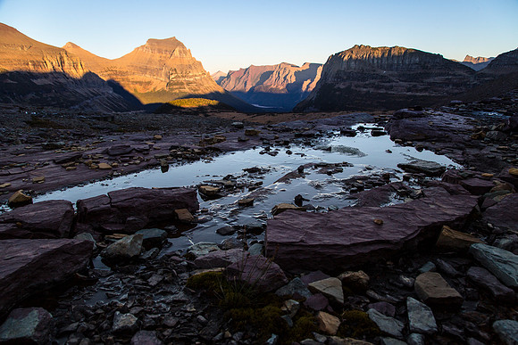 Sunset Below Clements Glacier