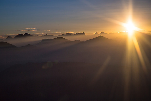 Sunrise over Glacier National Park