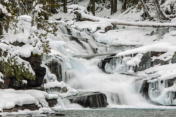 McDonald Creek Falls Winter (2)