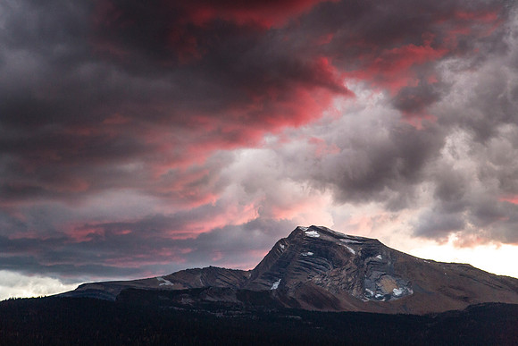 Heavens Peak Red Sky Sunset