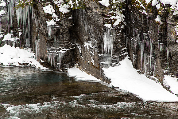 Icicles Along McDonald Creek