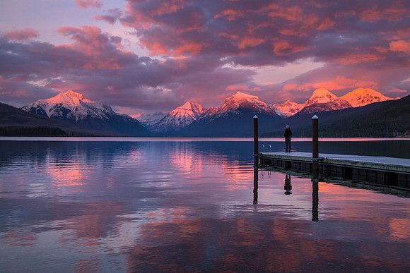 Lake McDonald Sunset at the Dock 11.20.15