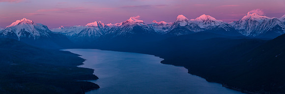 Alpenglow Over Lake McDonald Valley