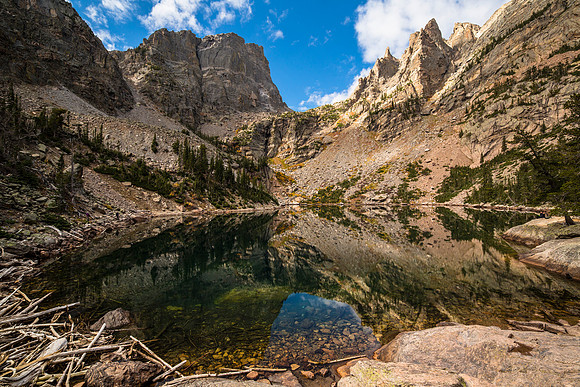 Emerald Lake Reflections and Shorline