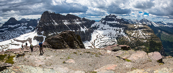 Hikers on Oberline Summit