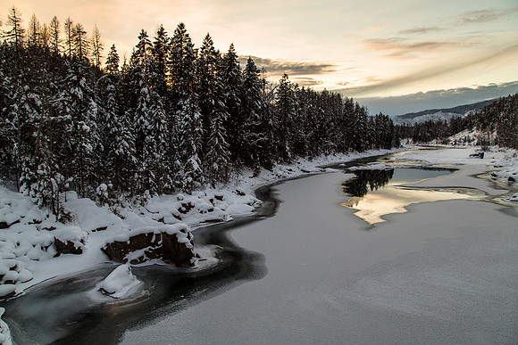 Middle Fork Sunset from Old Belton Bridge