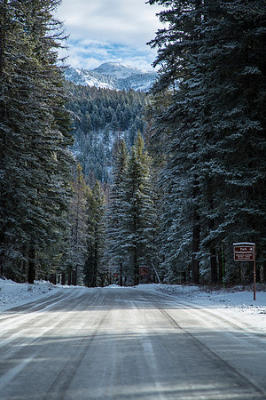 Road to Headquarterswith Sign
