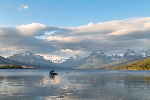 Boat on Lake McDonald 5.28.16