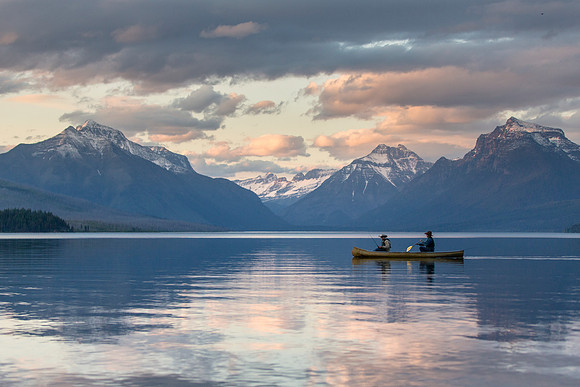Canoers on Lake McDonald 5.28.16