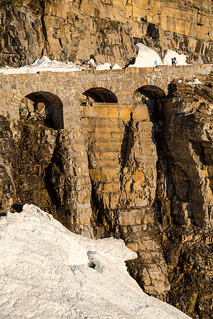 Lina Riding over Triple Arches Portrait