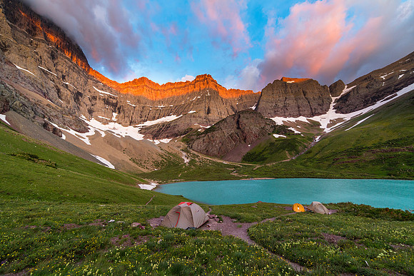 Cracker Lake Campground Sunrise