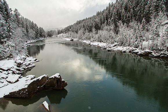 Winter Morning on the Middle Fork Looking Downstream 3.15.16
