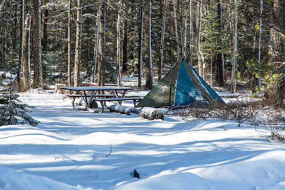 Winter Camping in Apgar