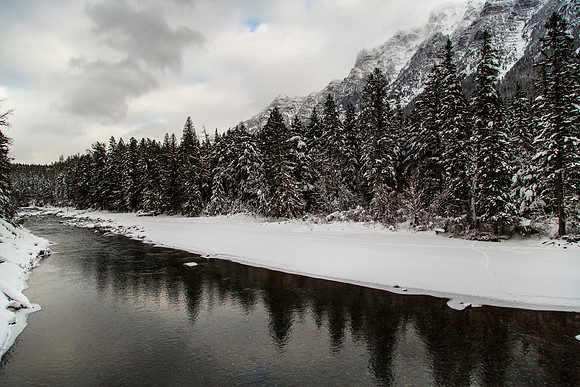 McDonald Creek and a Cloudy Mount Cannon