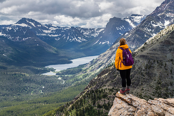 Emily and Two Medicine Lake From Spot Mountain