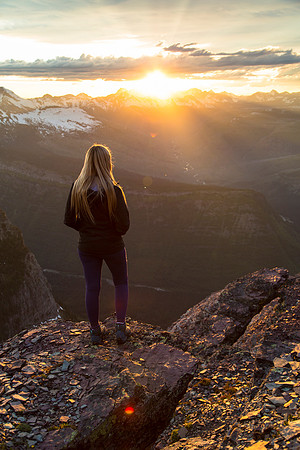 Caroline Taking in the Sunset