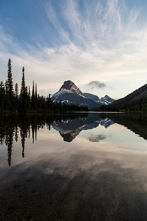 Calm Pray Lake and Sinopah Portrait