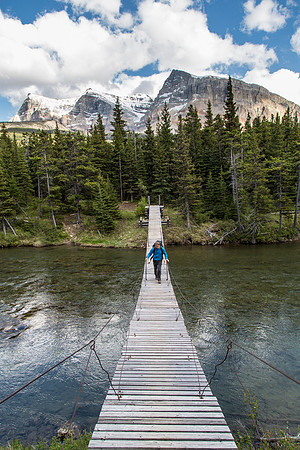 Nick on the Belly Suspension Bridge