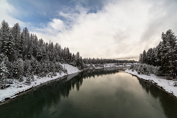 Middle Fork Looking Downstream from West Glacier Bridge 3.15.16