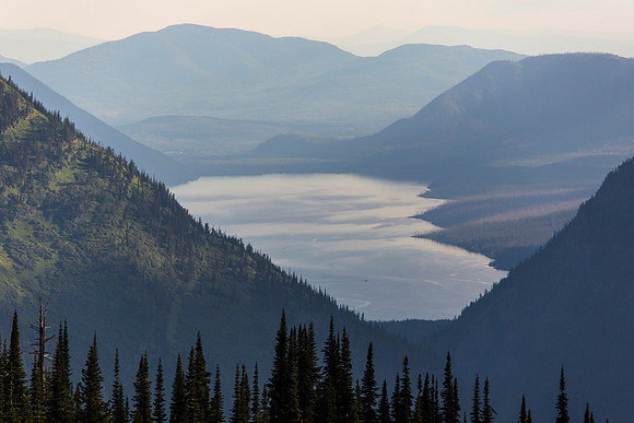 Lake McDonald and Historic DeSmet from Highline Trail