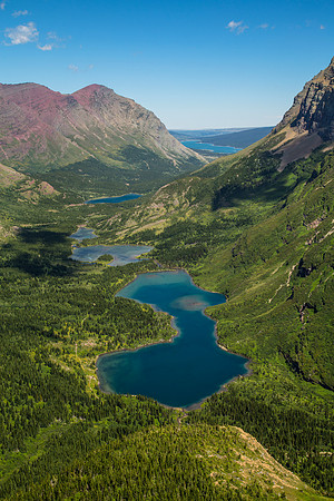 Bullhead Lake Portrait From Swiftcurrent Pass Trail