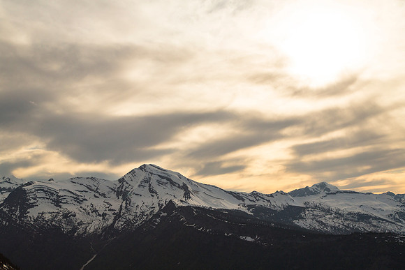 Hazy Sky over Heavens Peak