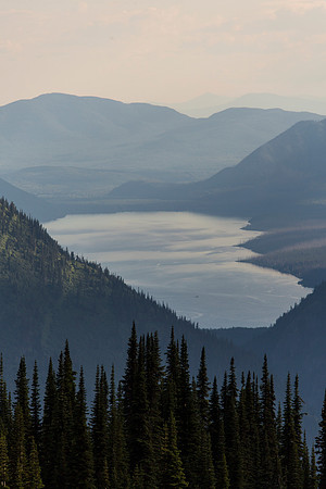 Lake McDonald and Historic DeSmet from Highline Trail Portrait