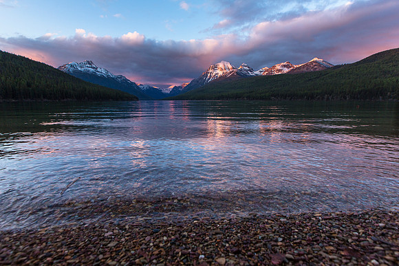 Alpenglow at Bowman Lake (3)