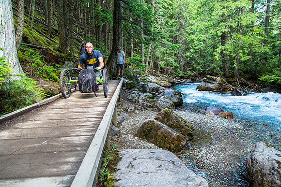Avalanche Lake Hike with Off-road Wheelchair 02