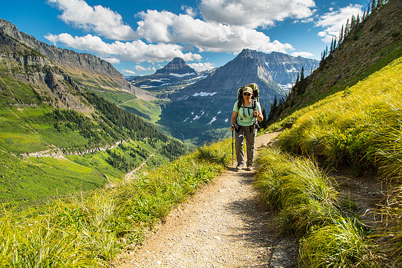 Corrie on the Highline Trail near Haystack Butte