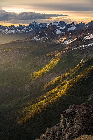 Evening Light Along Going-to-the-Sun Road from Oberlin