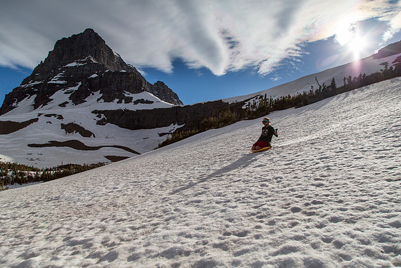 Sledding Mount Oberlin Saddle
