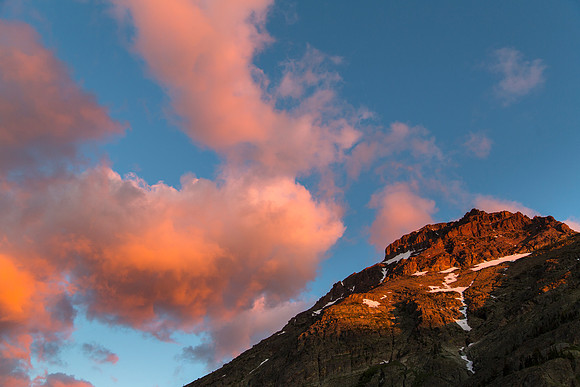Sunrise over Rising Wolf Mountain