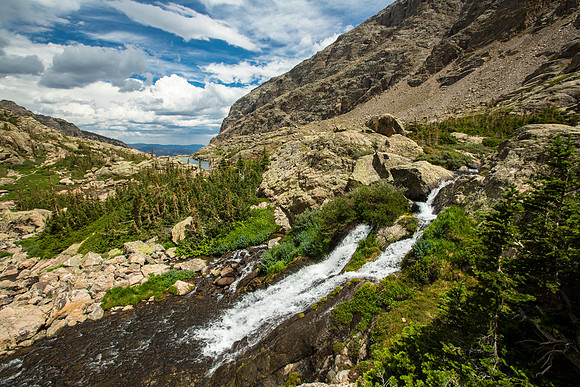Falls between Sky Pond and Lake of Glass