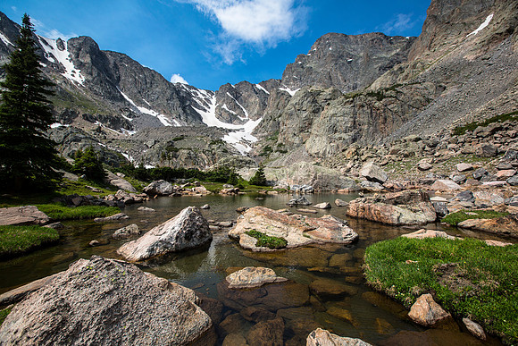 Rocks and Water Near Sky Pond