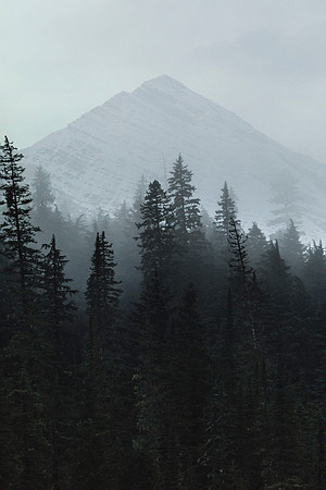 Heavens Peak through the Clouds from Avalanche Lake