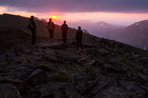 Group Watching the Sunset on Sundance Mountain